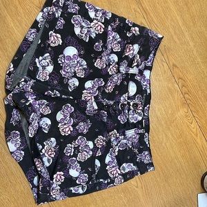 Skull and Roses High Rise Shorts